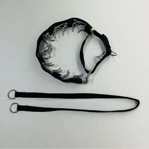 Top Paw Adjustable Black Prong Collar Size Large 28in